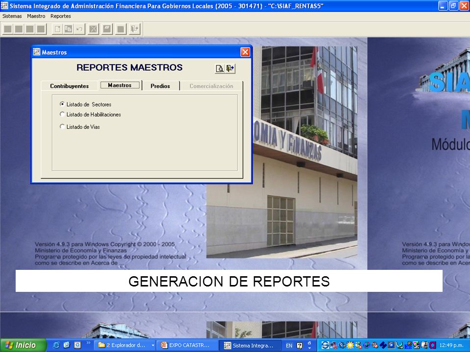 GENERACION DE REPORTES