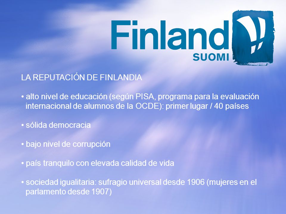 LA REPUTACIÓN DE FINLANDIA