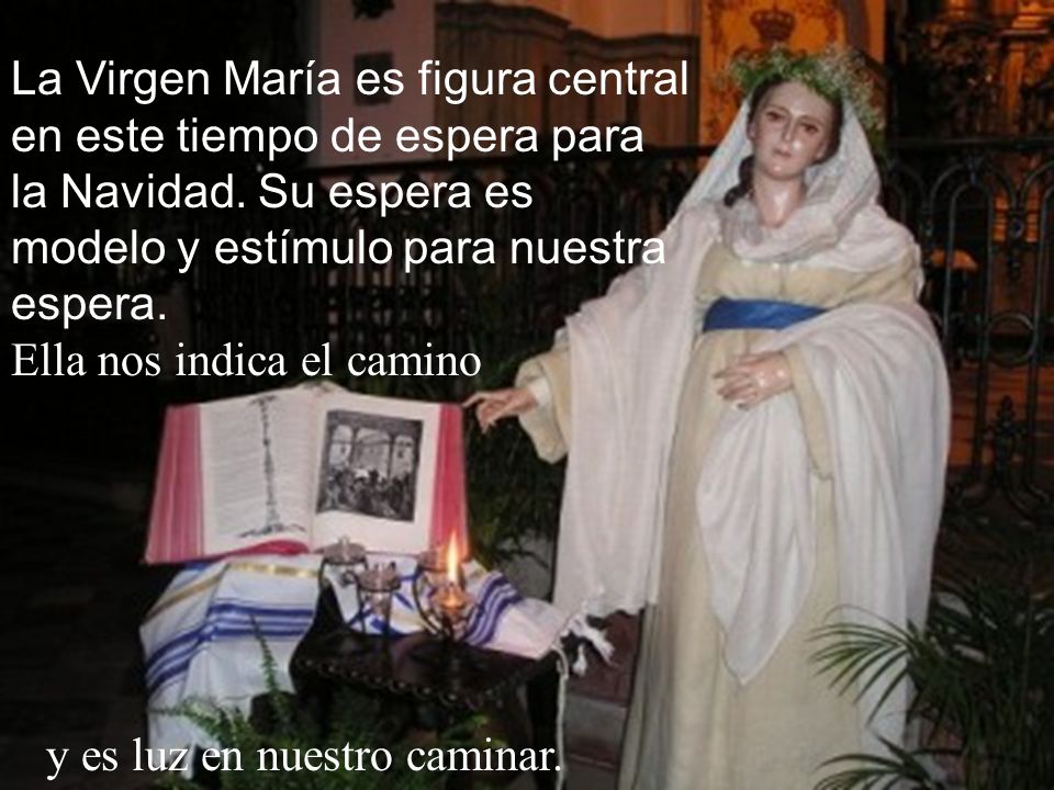 La Virgen María es figura central en este tiempo de espera para la Navidad. Su espera es modelo y estímulo para nuestra espera.