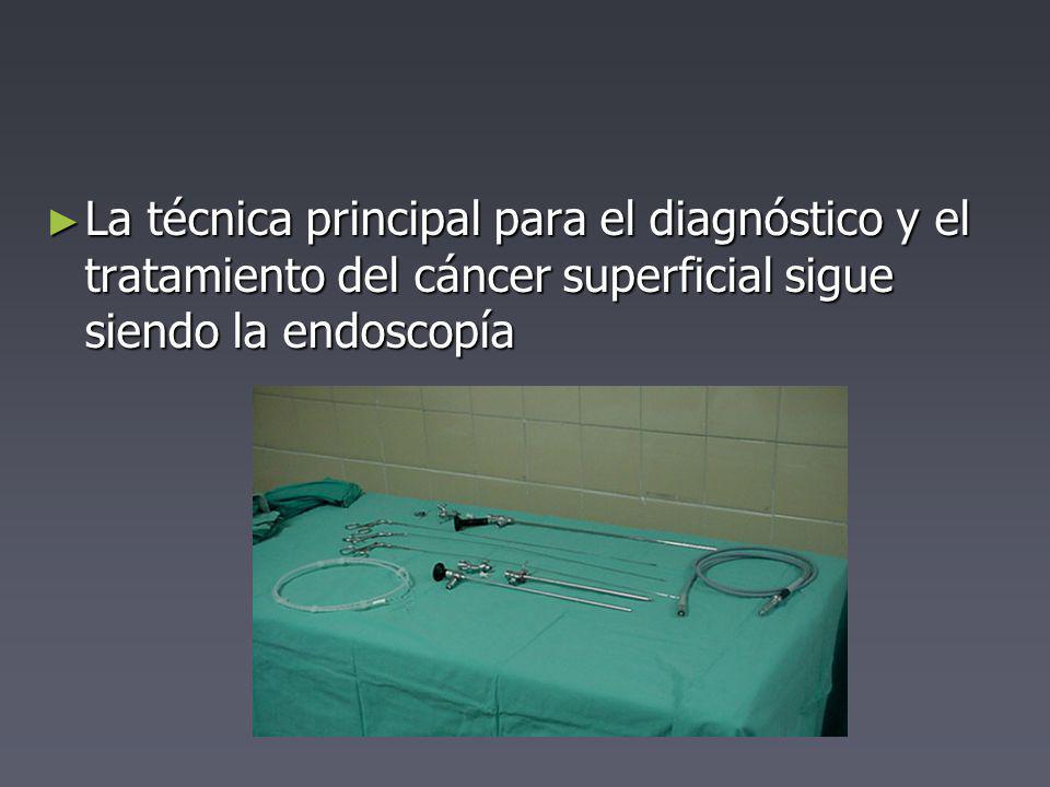 La técnica principal para el diagnóstico y el tratamiento del cáncer superficial sigue siendo la endoscopía