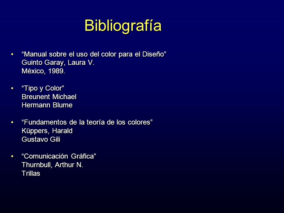 Bibliografía Manual sobre el uso del color para el Diseño