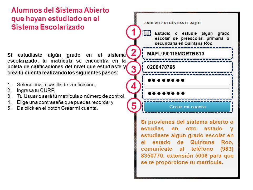 Alumnos del Sistema Abierto que hayan estudiado en el Sistema Escolarizado