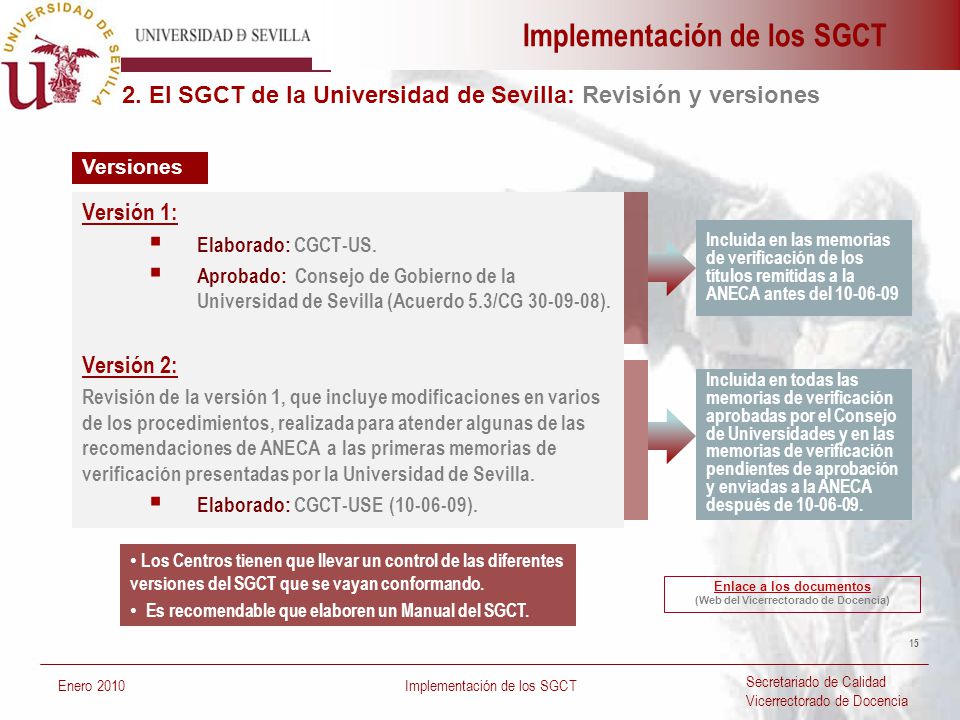 Enlace a los documentos (Web del Vicerrectorado de Docencia)