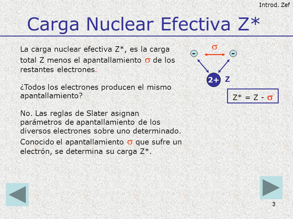 Carga Nuclear Z Introd. Zef - ppt descargar
