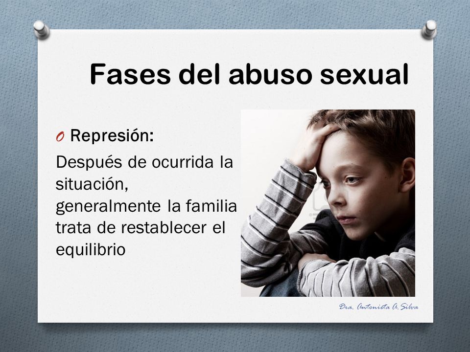Fases del abuso sexual Represión: