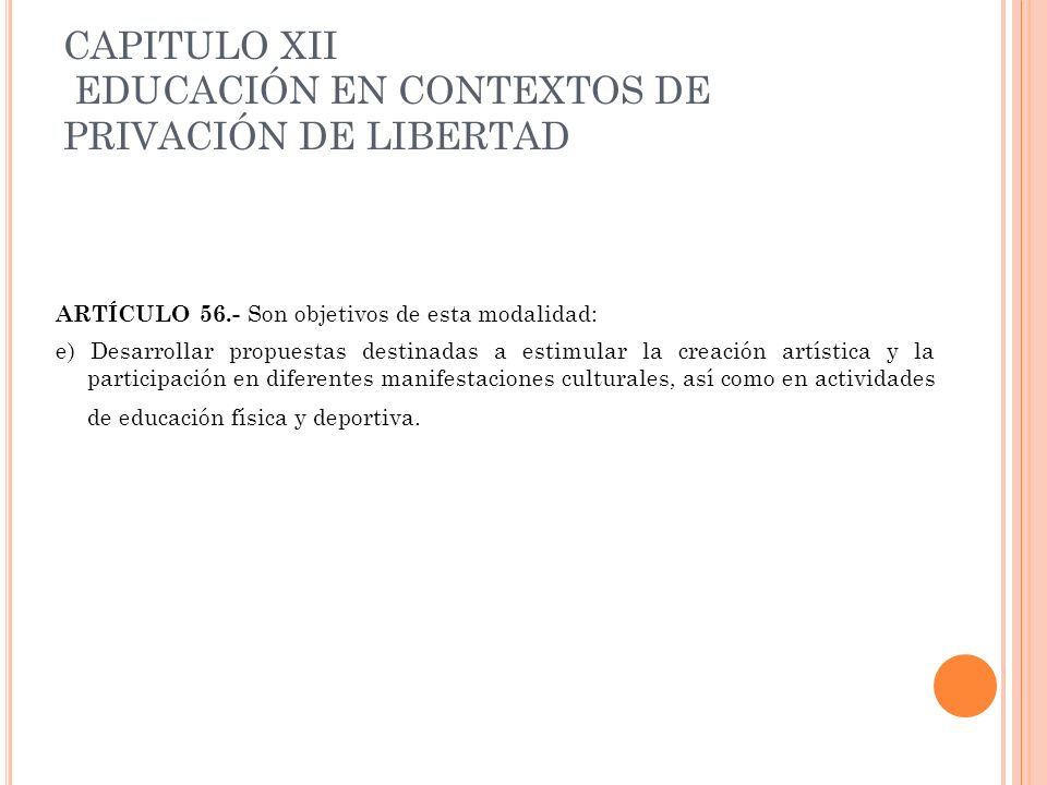 CAPITULO XII EDUCACIÓN EN CONTEXTOS DE PRIVACIÓN DE LIBERTAD