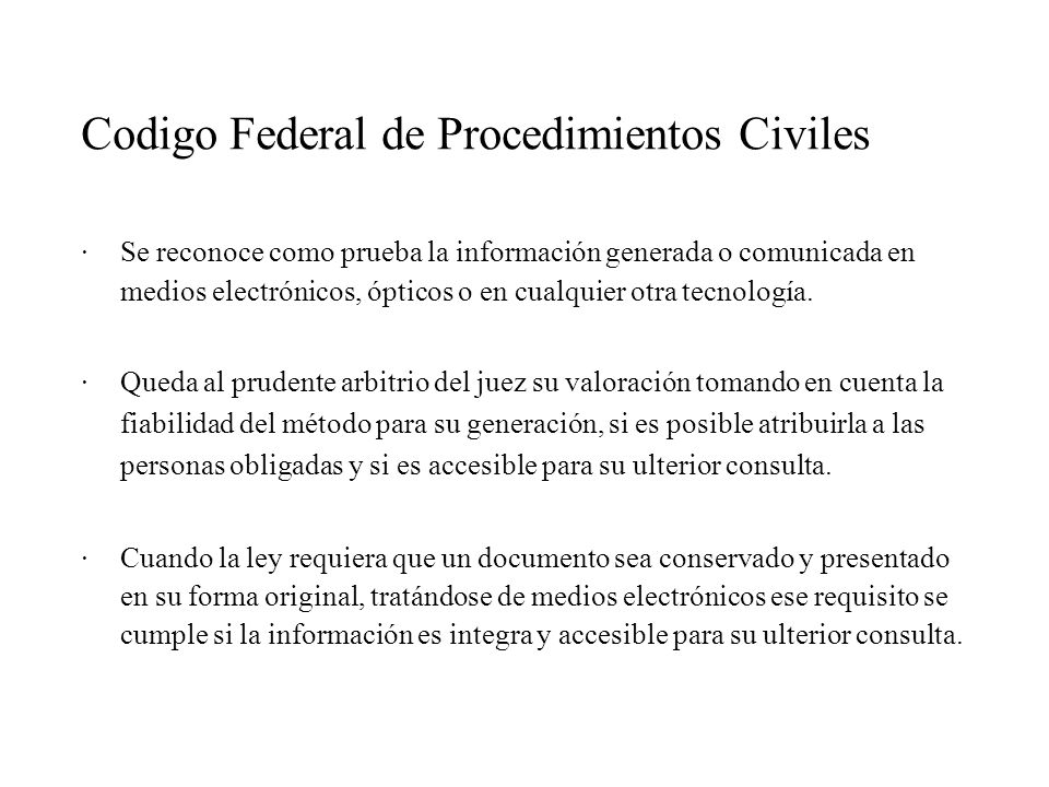 Codigo Federal de Procedimientos Civiles