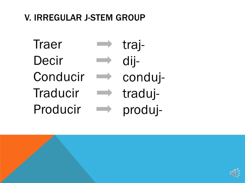 V. Irregular J-Stem Group
