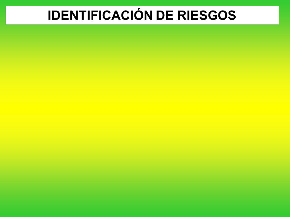 IDENTIFICACIÓN DE RIESGOS