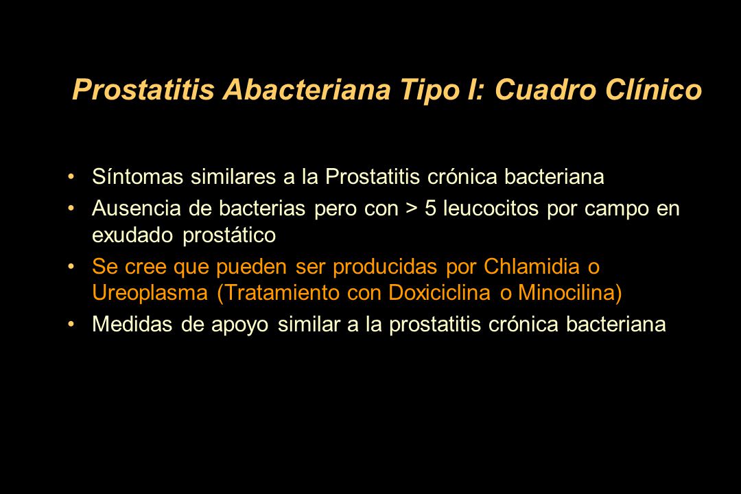 Prostatitis Abacteriana Tipo I: Cuadro Clínico