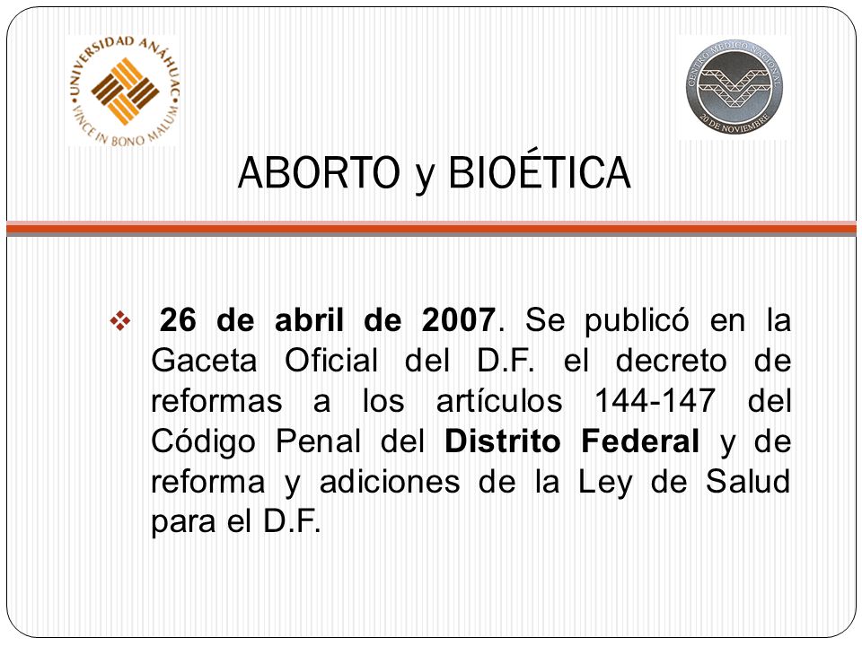 ABORTO y BIOÉTICA
