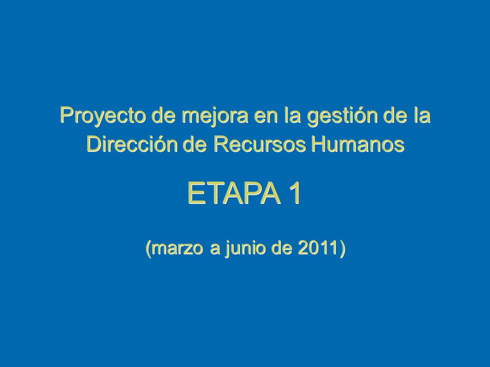 ETAPA 1 Proyecto de mejora en la gestión de la