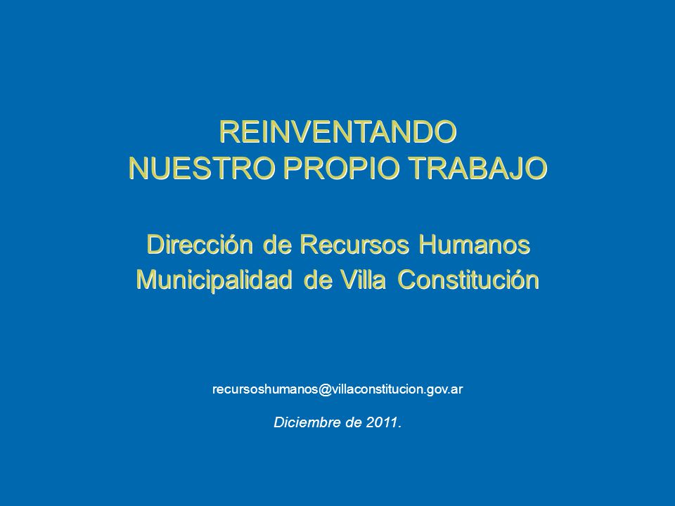 NUESTRO PROPIO TRABAJO