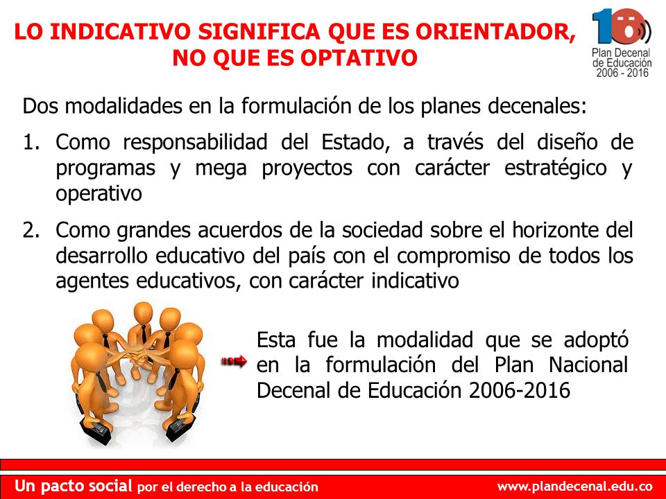 LO INDICATIVO SIGNIFICA QUE ES ORIENTADOR, NO QUE ES OPTATIVO