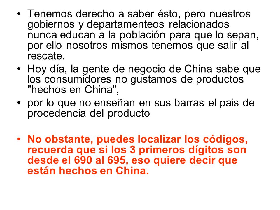 Tenemos derecho a saber ésto, pero nuestros gobiernos y departamenteos relacionados nunca educan a la población para que lo sepan, por ello nosotros mismos tenemos que salir al rescate.