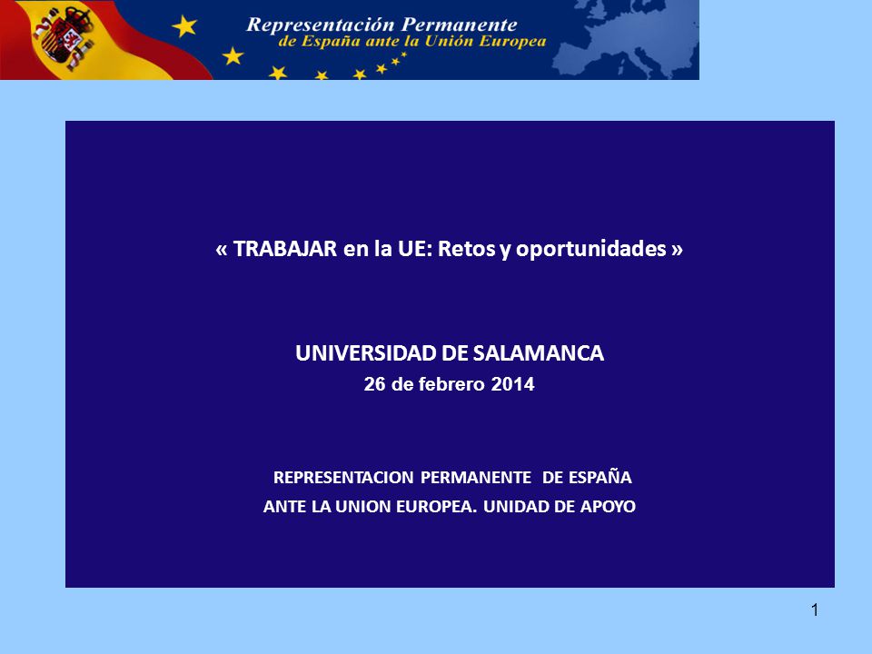 « TRABAJAR en la UE: Retos y oportunidades »