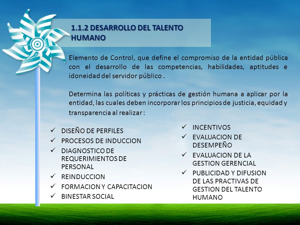 1.1.2 DESARROLLO DEL TALENTO HUMANO