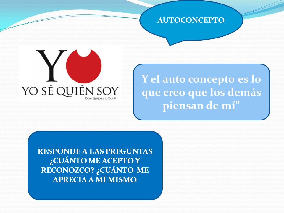 Y el auto concepto es lo que creo que los demás piensan de mí
