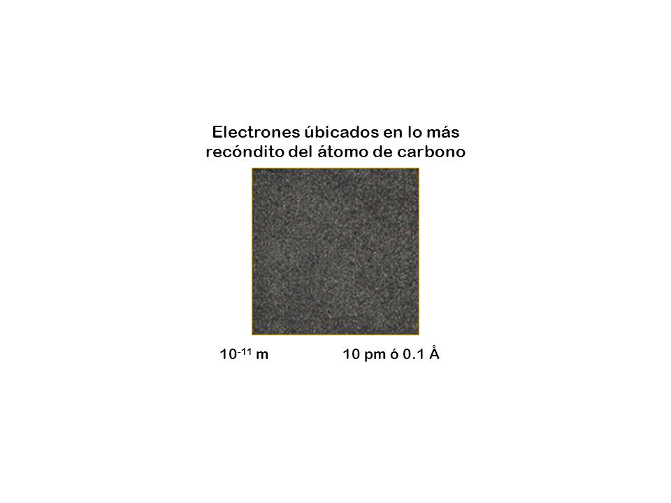 Electrones úbicados en lo más recóndito del átomo de carbono