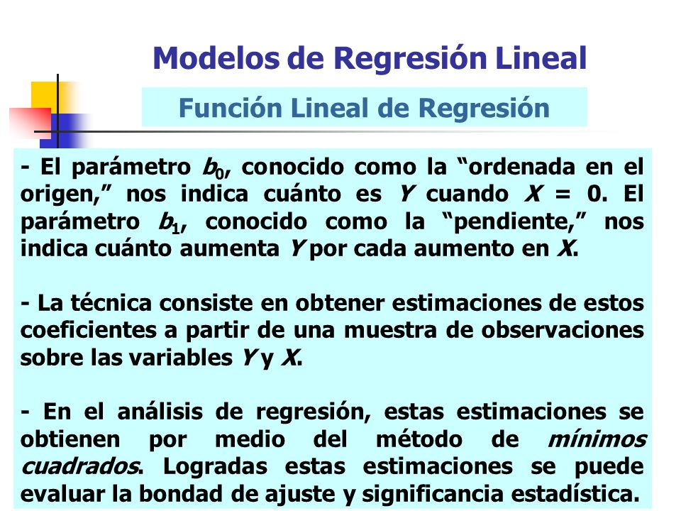 Función Lineal de Regresión