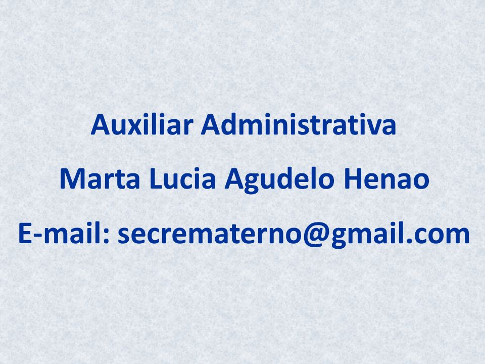 Auxiliar Administrativa Marta Lucia Agudelo Henao