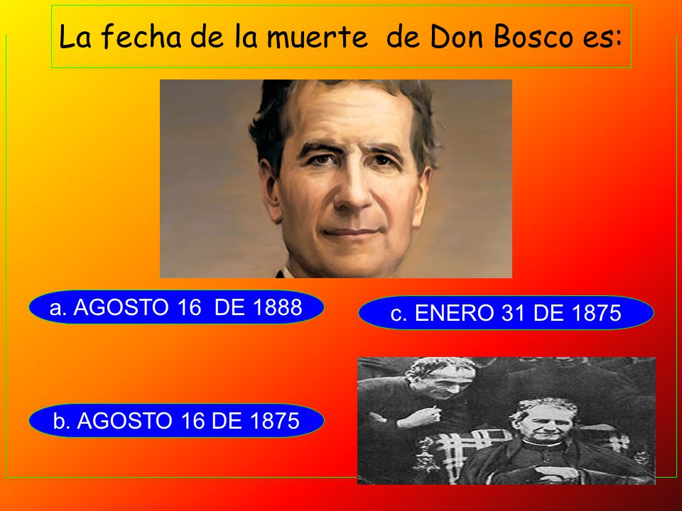 La fecha de la muerte de Don Bosco es: