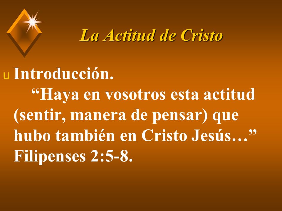 La Actitud de Cristo
