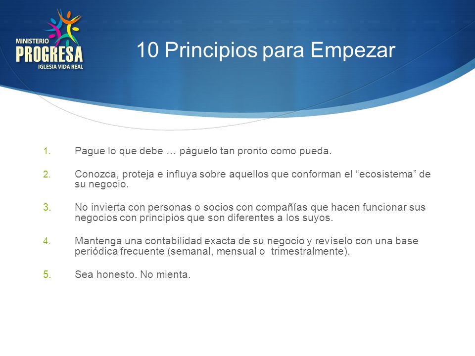10 Principios para Empezar