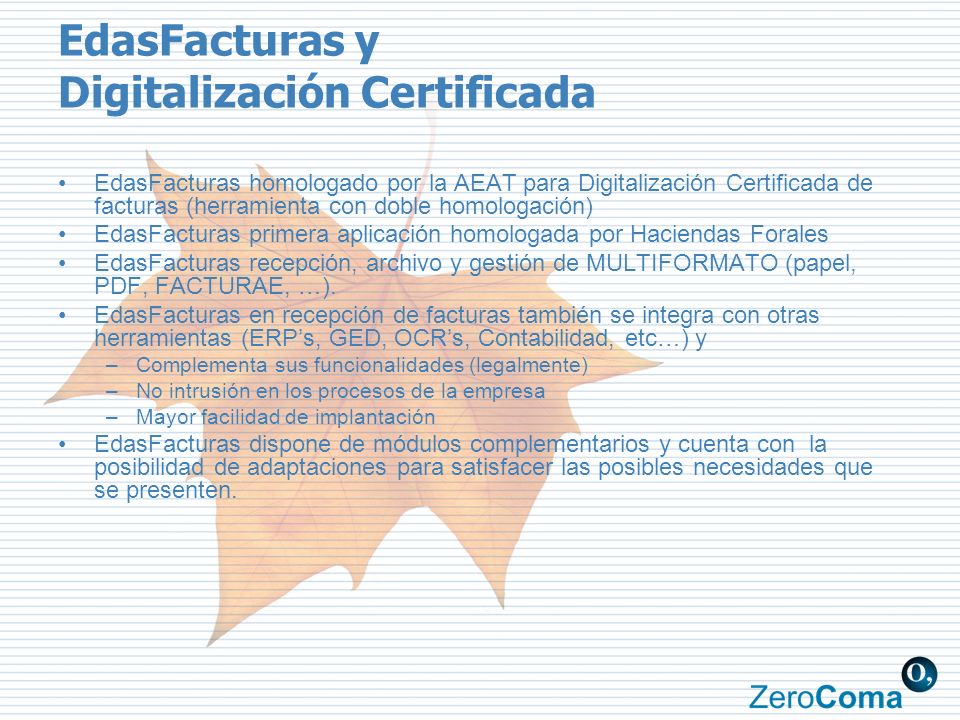 EdasFacturas y Digitalización Certificada