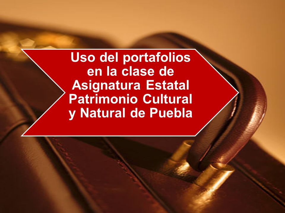Uso del portafolios en la clase de Asignatura Estatal Patrimonio Cultural y Natural de Puebla