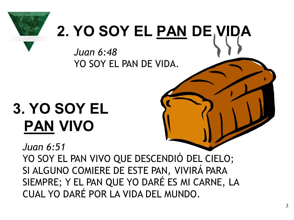 2. YO SOY EL PAN DE VIDA 3. YO SOY EL PAN VIVO