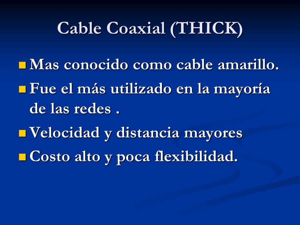 Cable Coaxial (THICK) Mas conocido como cable amarillo.