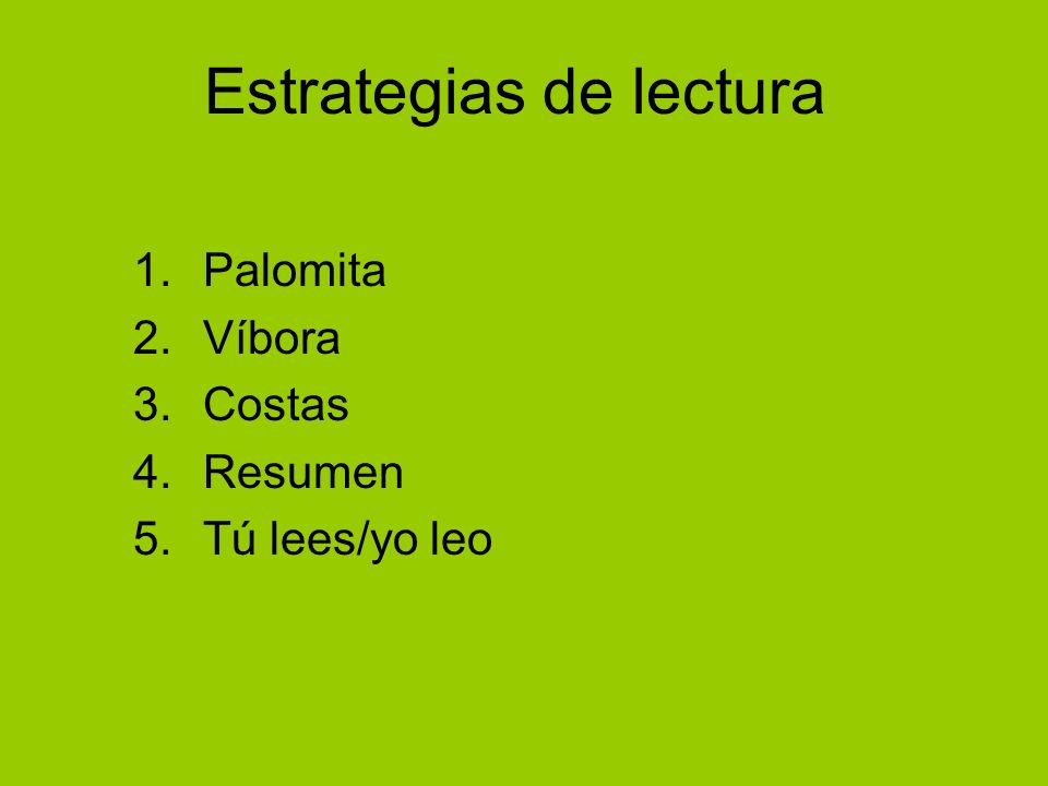 Estrategias de lectura