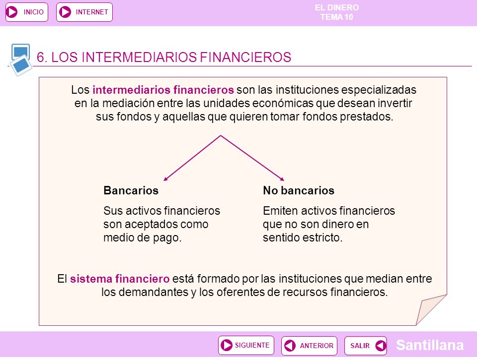 6. LOS INTERMEDIARIOS FINANCIEROS