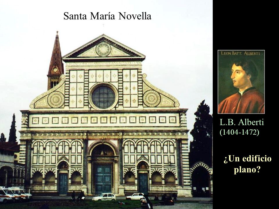 Santa María Novella L.B. Alberti ( ) ¿Un edificio plano