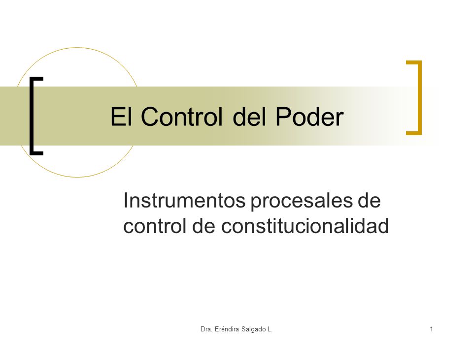 Instrumentos procesales de control de constitucionalidad