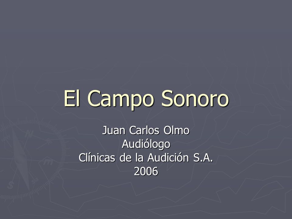 Juan Carlos Olmo Audiólogo Clínicas de la Audición S.A. 2006