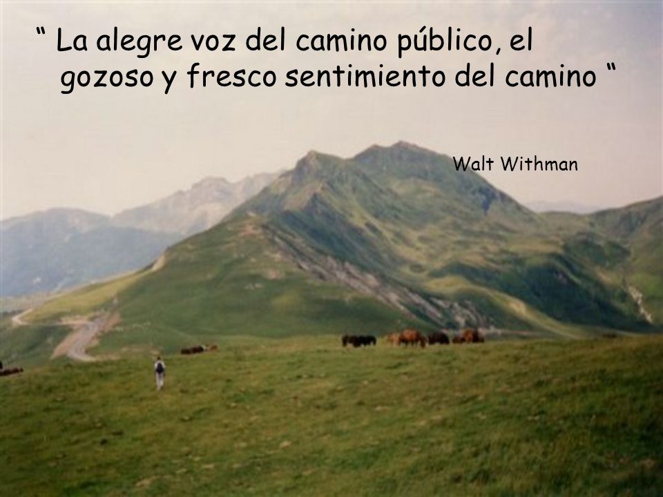 La alegre voz del camino público, el gozoso y fresco sentimiento del camino