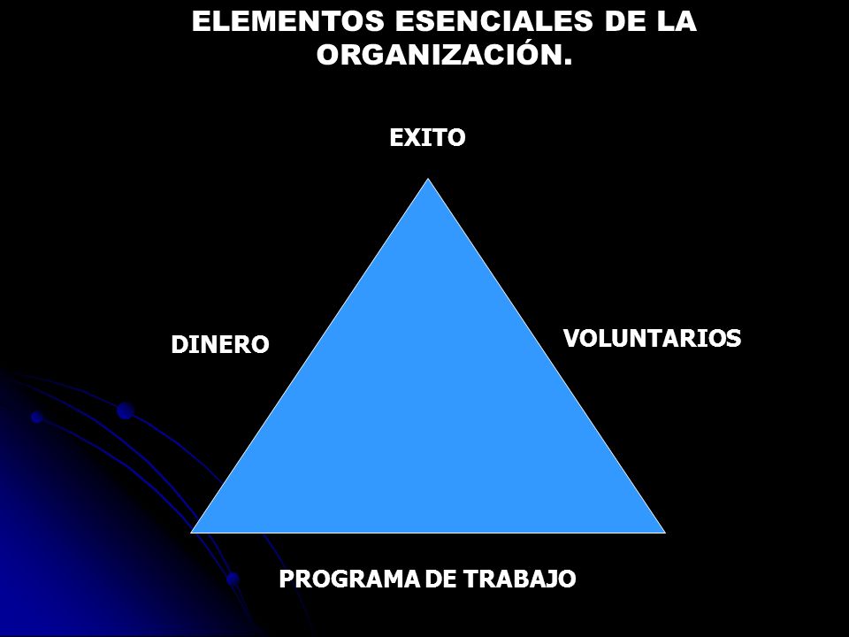 ELEMENTOS ESENCIALES DE LA ORGANIZACIÓN.