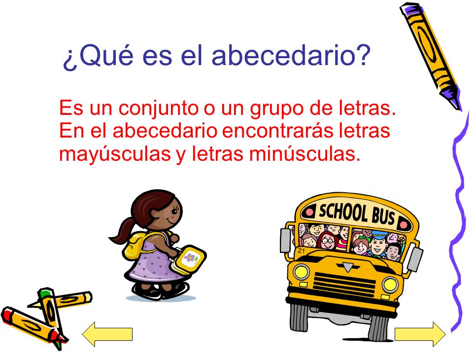 ¿Qué es el abecedario. Es un conjunto o un grupo de letras.