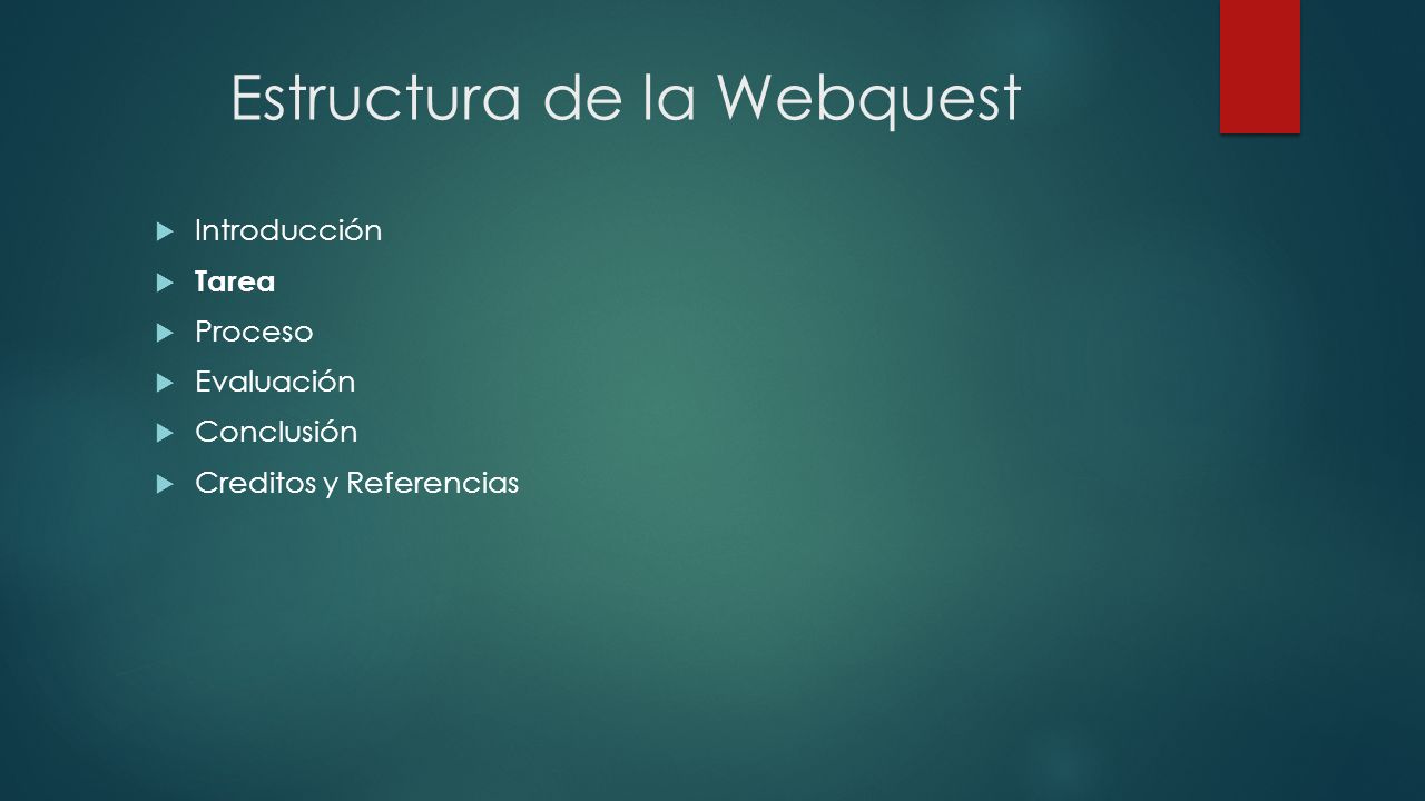 Estructura de la Webquest