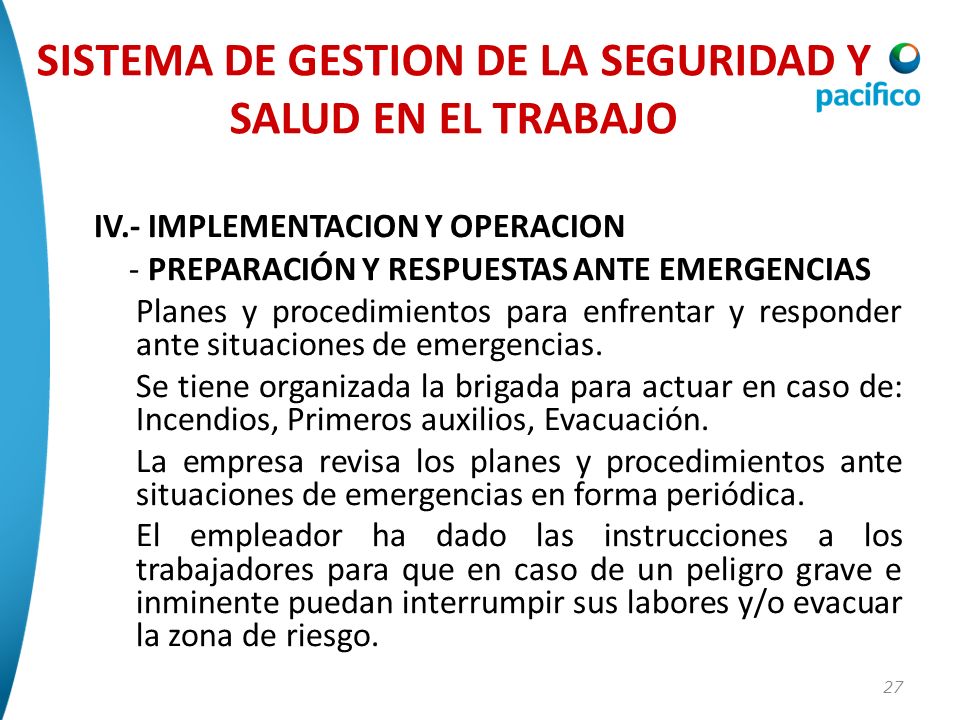 SISTEMA DE GESTION DE LA SEGURIDAD Y SALUD EN EL TRABAJO