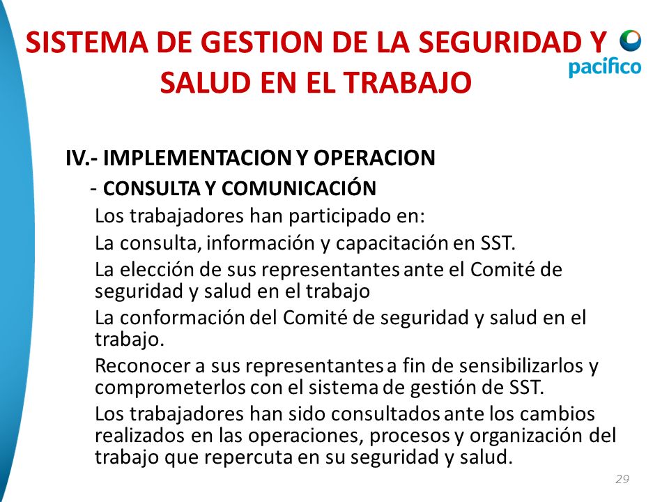 SISTEMA DE GESTION DE LA SEGURIDAD Y SALUD EN EL TRABAJO