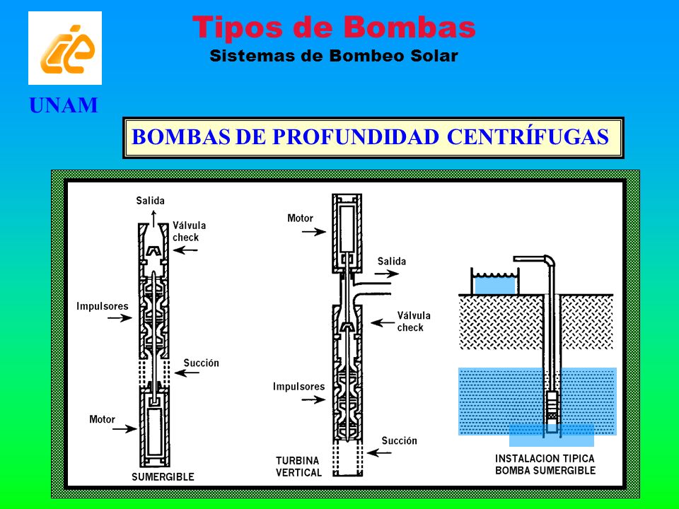 Tipos de Bombas Sistemas de Bombeo Solar