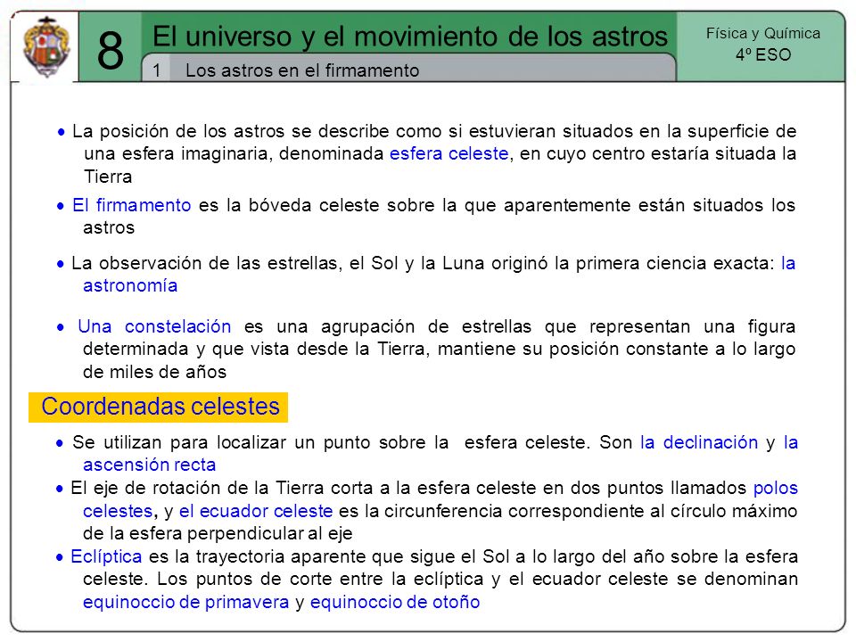 El universo y el movimiento de los astros
