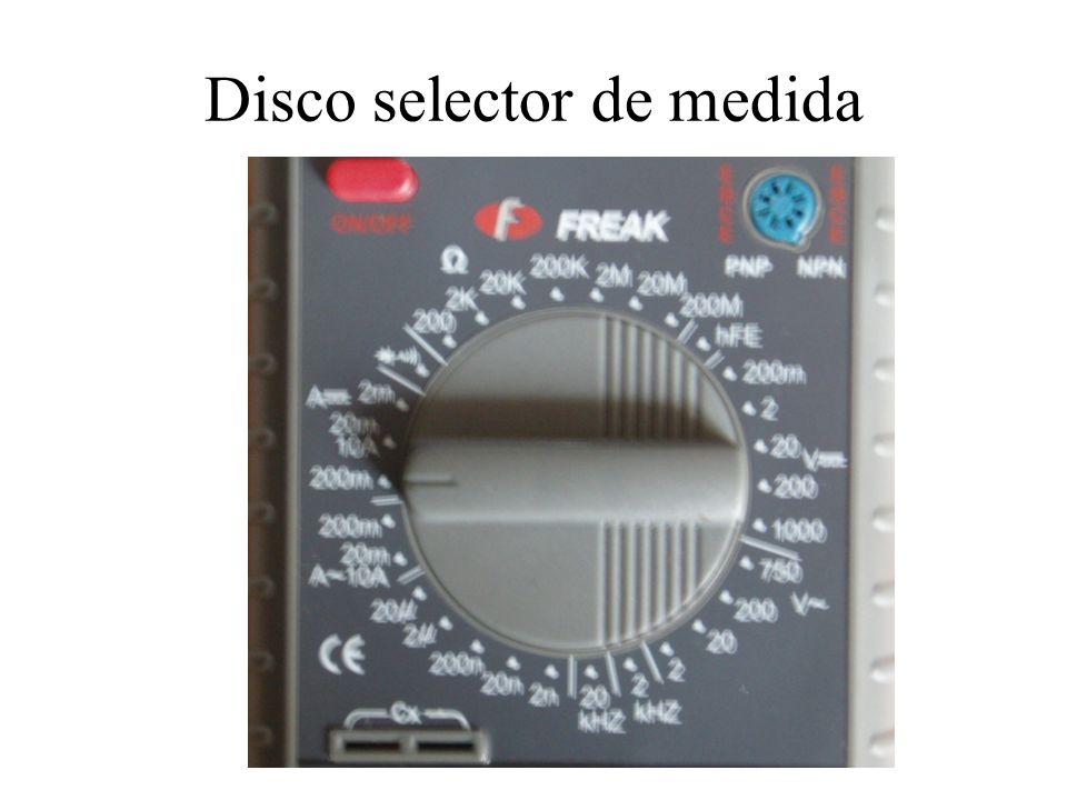 Disco selector de medida