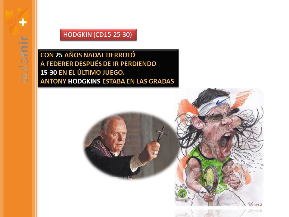HODGKIN (CD ) CON 25 AÑOS NADAL DERROTÓ. A FEDERER DESPUÉS DE IR PERDIENDO EN EL ÚLTIMO JUEGO.
