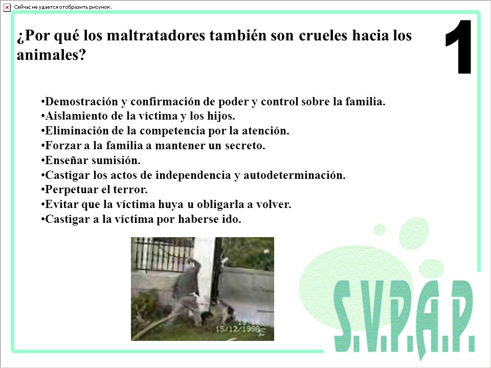 1 ¿Por qué los maltratadores también son crueles hacia los animales