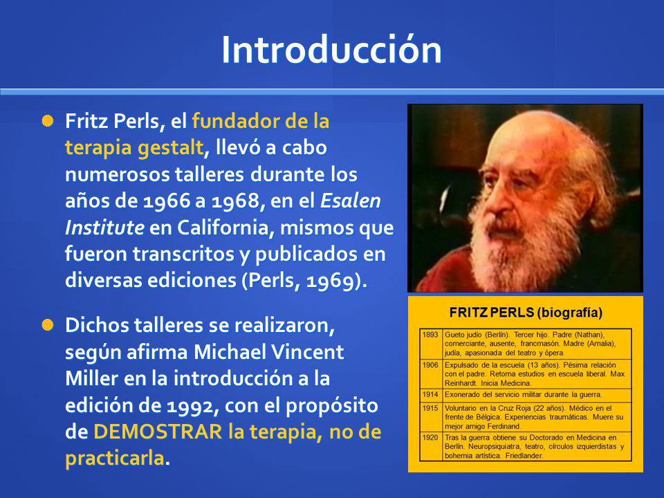terapia gestalt fritz perls