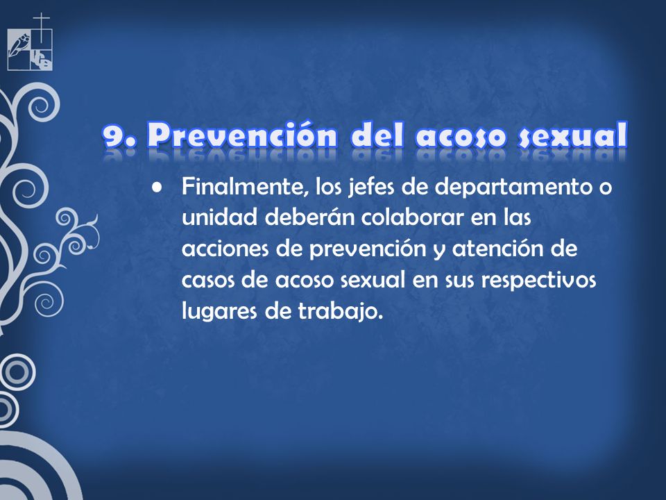9. Prevención del acoso sexual
